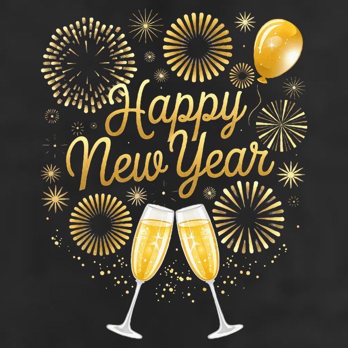 New Years Eve Party Supplies Nye Matching Happy New Year 7 Panel Mesh Trucker Snapback Hat