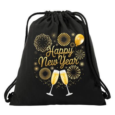 New Years Eve Party Supplies Nye Matching Happy New Year Drawstring Bag