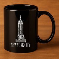 New York Empire State Building Classic 11oz C Handle Ceramic Mug