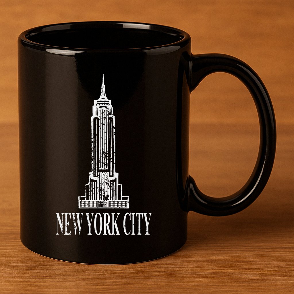New York Empire State Building Classic 11oz C Handle Ceramic Mug