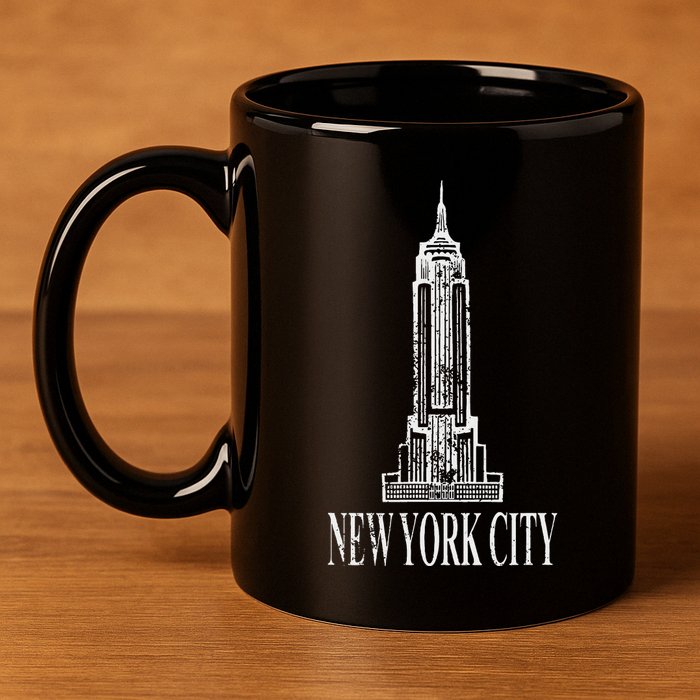 New York Empire State Building Classic 11oz C Handle Ceramic Mug