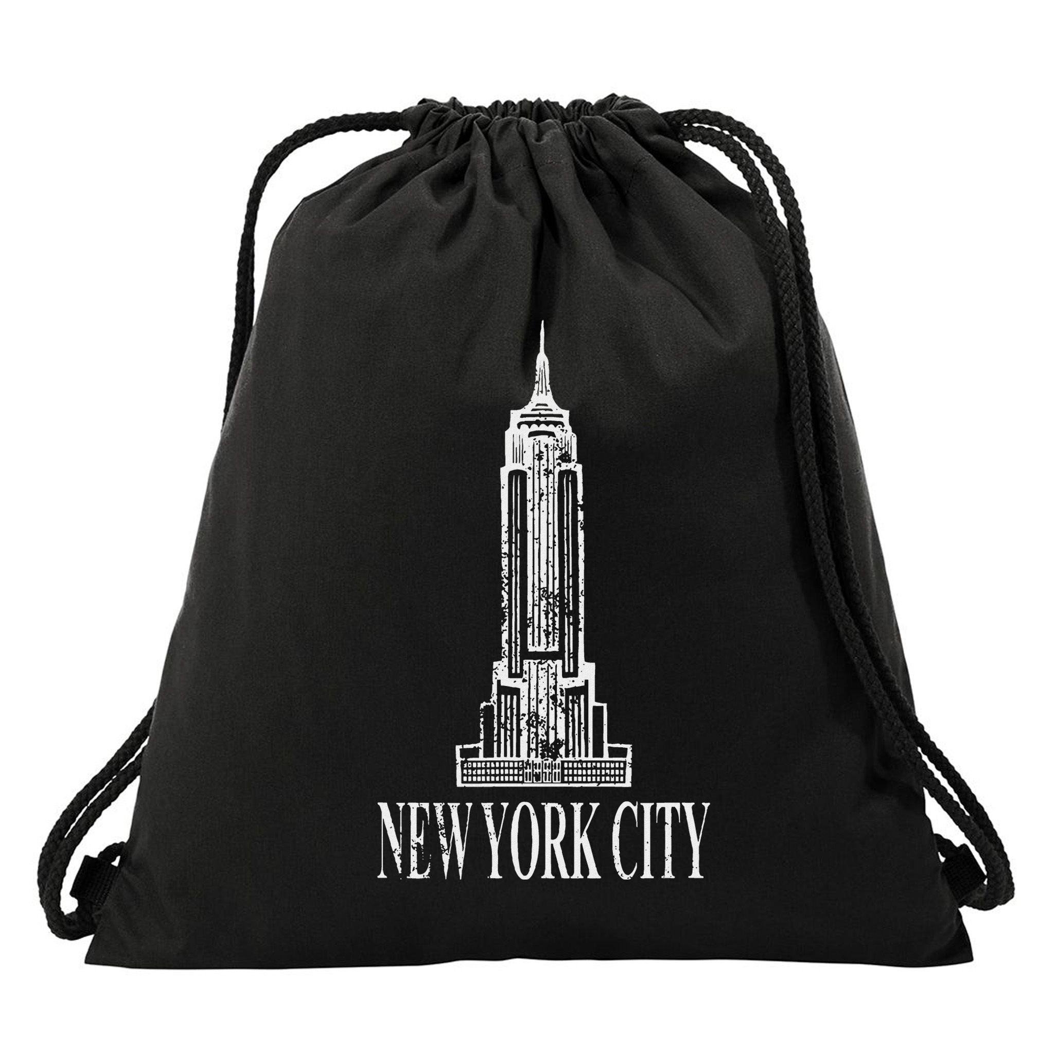 New York Empire State Building Classic Drawstring Bag