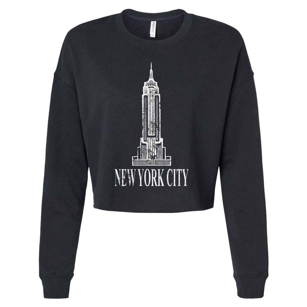New York Empire State Building Classic Cropped Pullover Crew