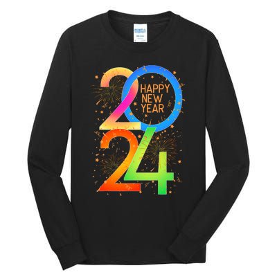 New YearS Eve 2024 Colorful Nye Party Tall Long Sleeve T-Shirt