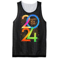 New YearS Eve 2024 Colorful Nye Party Mesh Reversible Basketball Jersey Tank