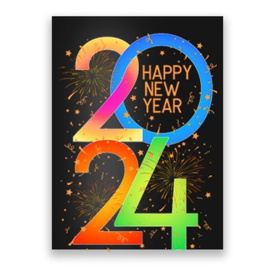 New YearS Eve 2024 Colorful Nye Party Poster