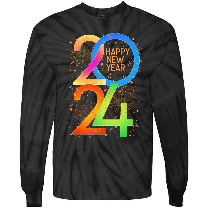 New YearS Eve 2024 Colorful Nye Party Tie-Dye Long Sleeve Shirt