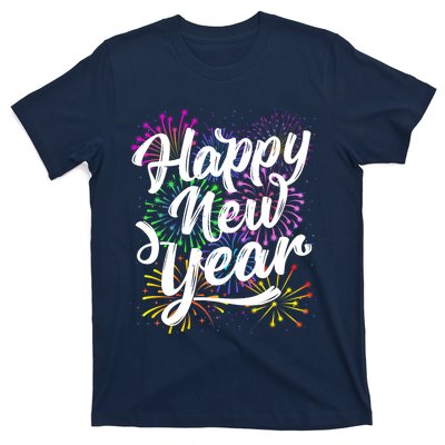 New Years Eve Party Supplies 2024 Happy New Year Fireworks T-Shirt