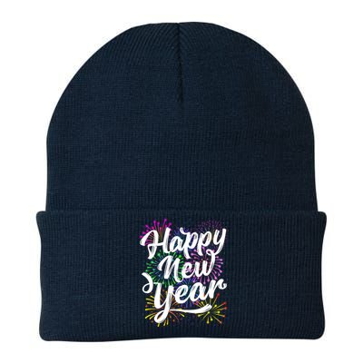 New Years Eve Party Supplies 2024 Happy New Year Fireworks Knit Cap Winter Beanie