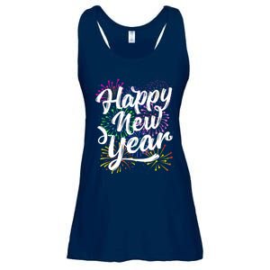 New Years Eve Party Supplies 2024 Happy New Year Fireworks Ladies Essential Flowy Tank