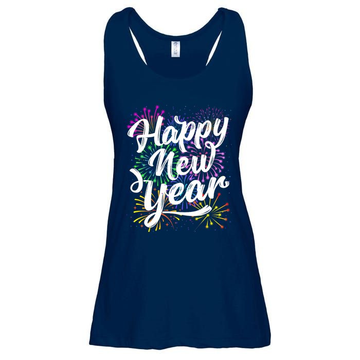 New Years Eve Party Supplies 2024 Happy New Year Fireworks Ladies Essential Flowy Tank