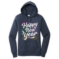 New Years Eve Party Supplies 2024 Happy New Year Fireworks Women's Pullover Hoodie