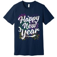 New Years Eve Party Supplies 2024 Happy New Year Fireworks Premium T-Shirt