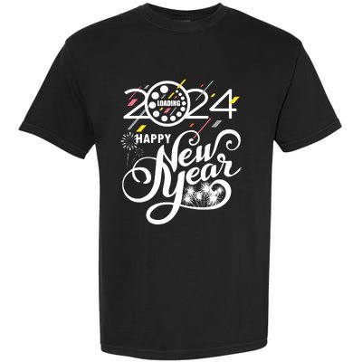 New Years Eve Party Supplies 2024 Happy New Year Fireworks Garment-Dyed Heavyweight T-Shirt