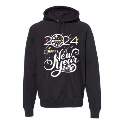 New Years Eve Party Supplies 2024 Happy New Year Fireworks Premium Hoodie