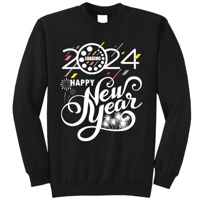 New Years Eve Party Supplies 2024 Happy New Year Fireworks Tall Sweatshirt