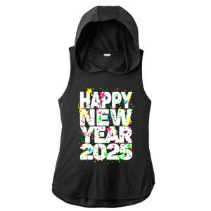 New Years Eve Party Supplies Nye 2025 Happy New Year Ladies PosiCharge Tri-Blend Wicking Draft Hoodie Tank