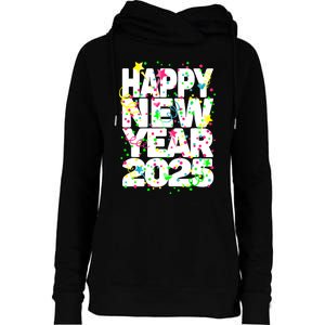 New Years Eve Party Supplies Nye 2025 Happy New Year Womens Funnel Neck Pullover Hood