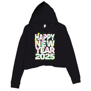 New Years Eve Party Supplies Nye 2025 Happy New Year Crop Fleece Hoodie