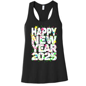 New Years Eve Party Supplies Nye 2025 Happy New Year Women's Racerback Tank