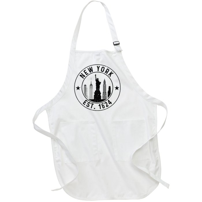 New York Est. 1624 New York City Lover Nyc Full-Length Apron With Pockets