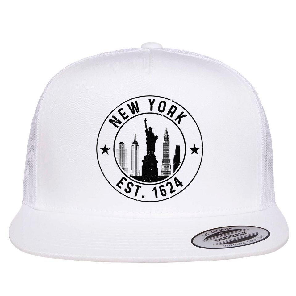 New York Est. 1624 New York City Lover Nyc Flat Bill Trucker Hat