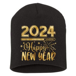 New Years Eve Party Supplies 2024 Happy New Year Fireworks Short Acrylic Beanie