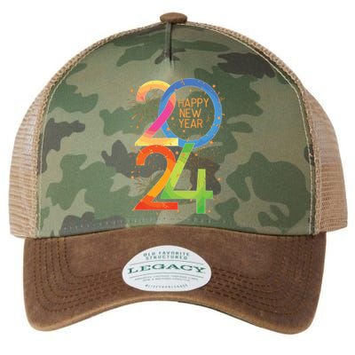 New Years Eve 2024 Colorful Nye Party Legacy Tie Dye Trucker Hat