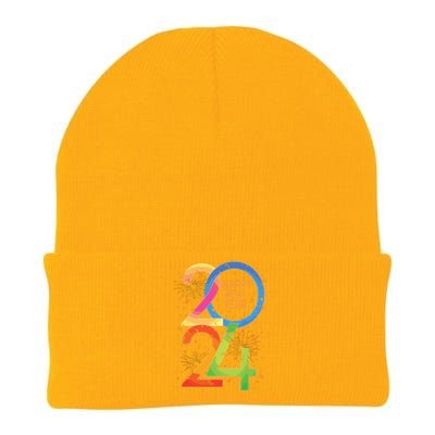 New Years Eve 2024 Colorful Nye Party Knit Cap Winter Beanie