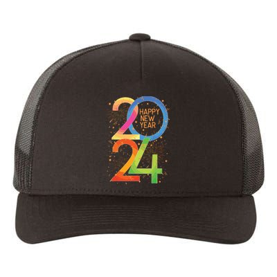 New Years Eve 2024 Colorful Nye Party Yupoong Adult 5-Panel Trucker Hat