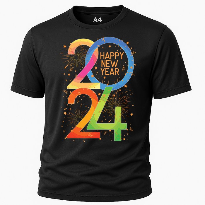 New Years Eve 2024 Colorful Nye Party Cooling Performance Crew T-Shirt