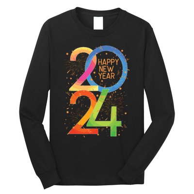 New Years Eve 2024 Colorful Nye Party Long Sleeve Shirt