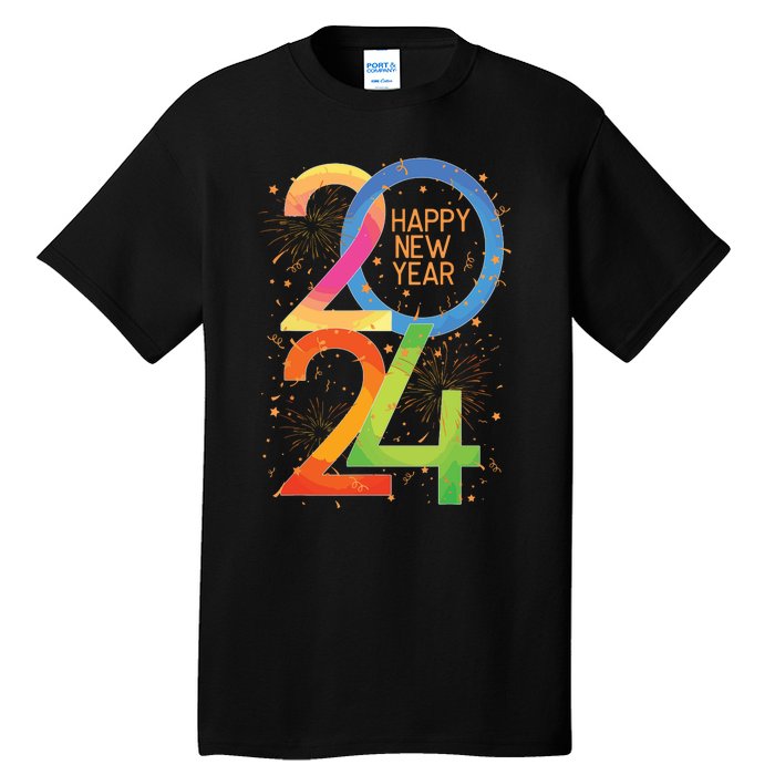 New Years Eve 2024 Colorful Nye Party Tall T-Shirt