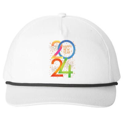 New Years Eve 2024 Colorful Nye Party Snapback Five-Panel Rope Hat