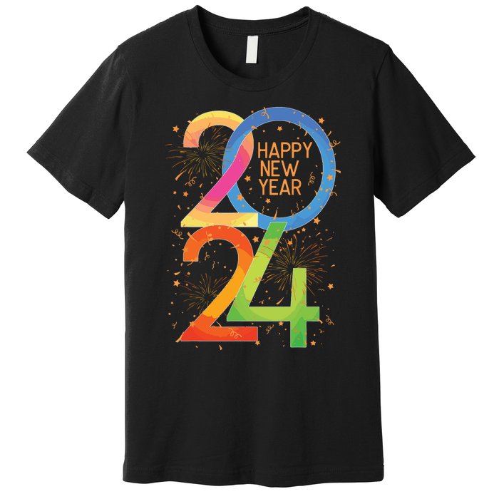 New Years Eve 2024 Colorful Nye Party Premium T-Shirt