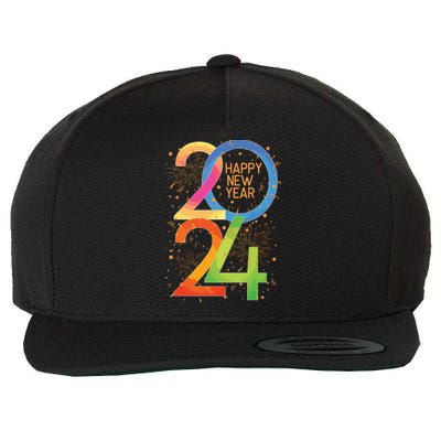 New Years Eve 2024 Colorful Nye Party Wool Snapback Cap