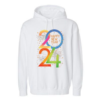 New Years Eve 2024 Colorful Nye Party Garment-Dyed Fleece Hoodie