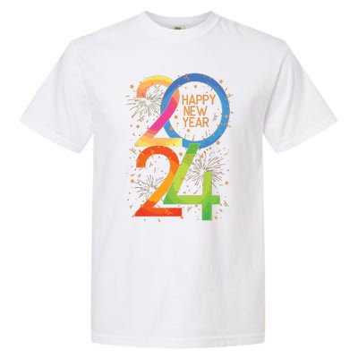 New Years Eve 2024 Colorful Nye Party Garment-Dyed Heavyweight T-Shirt