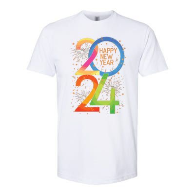 New Years Eve 2024 Colorful Nye Party Softstyle CVC T-Shirt