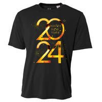 New Years Eve Party Supplies 2024 Happy New Year Fireworks Cooling Performance Crew T-Shirt