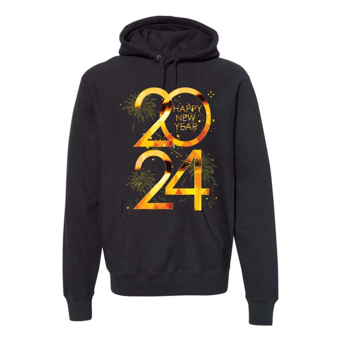 New Years Eve Party Supplies 2024 Happy New Year Fireworks Premium Hoodie