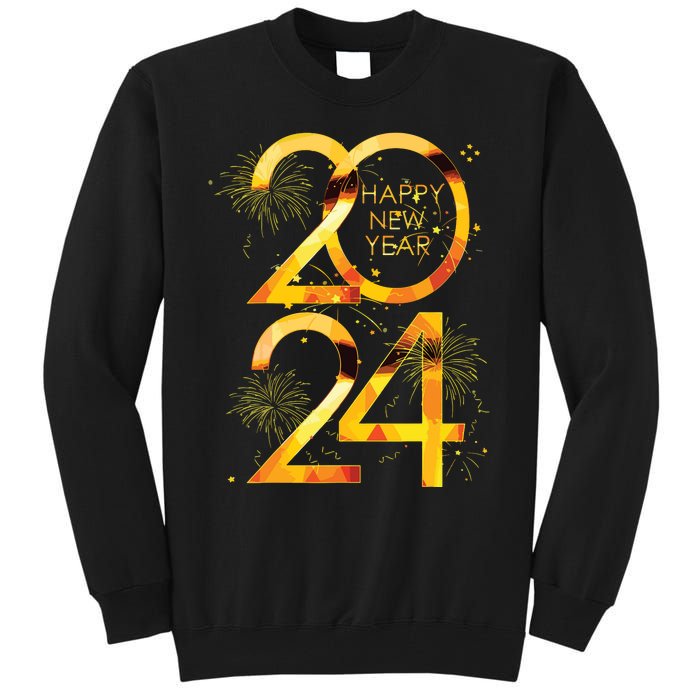 New Years Eve Party Supplies 2024 Happy New Year Fireworks Tall Sweatshirt