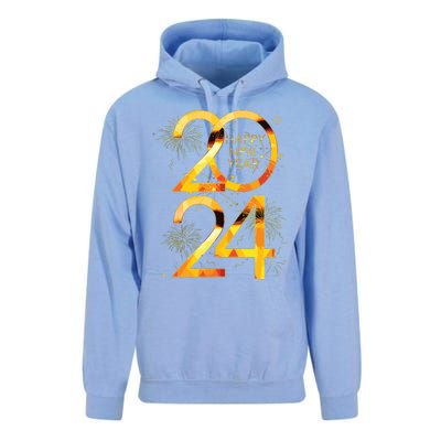 New Years Eve Party Supplies 2024 Happy New Year Fireworks Unisex Surf Hoodie