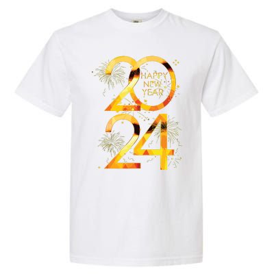 New Years Eve Party Supplies 2024 Happy New Year Fireworks Garment-Dyed Heavyweight T-Shirt