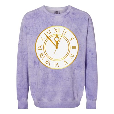 New YearS Eve Clock Colorblast Crewneck Sweatshirt