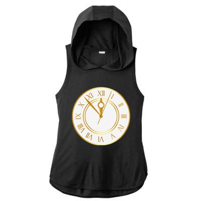 New YearS Eve Clock Ladies PosiCharge Tri-Blend Wicking Draft Hoodie Tank