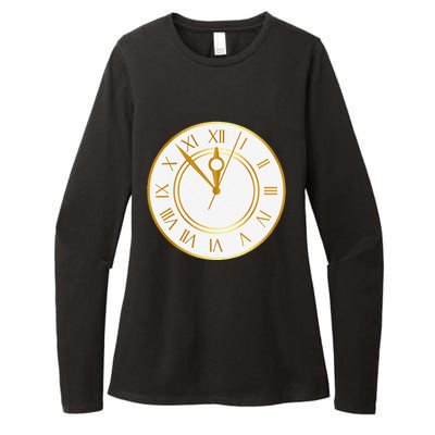 New YearS Eve Clock Womens CVC Long Sleeve Shirt