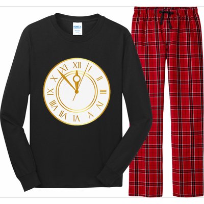 New YearS Eve Clock Long Sleeve Pajama Set