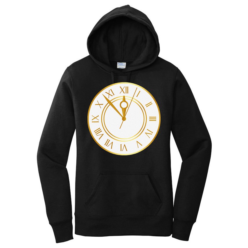 New YearS Eve Clock Women's Pullover Hoodie
