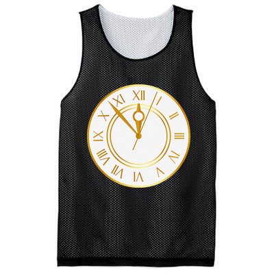 New YearS Eve Clock Mesh Reversible Basketball Jersey Tank